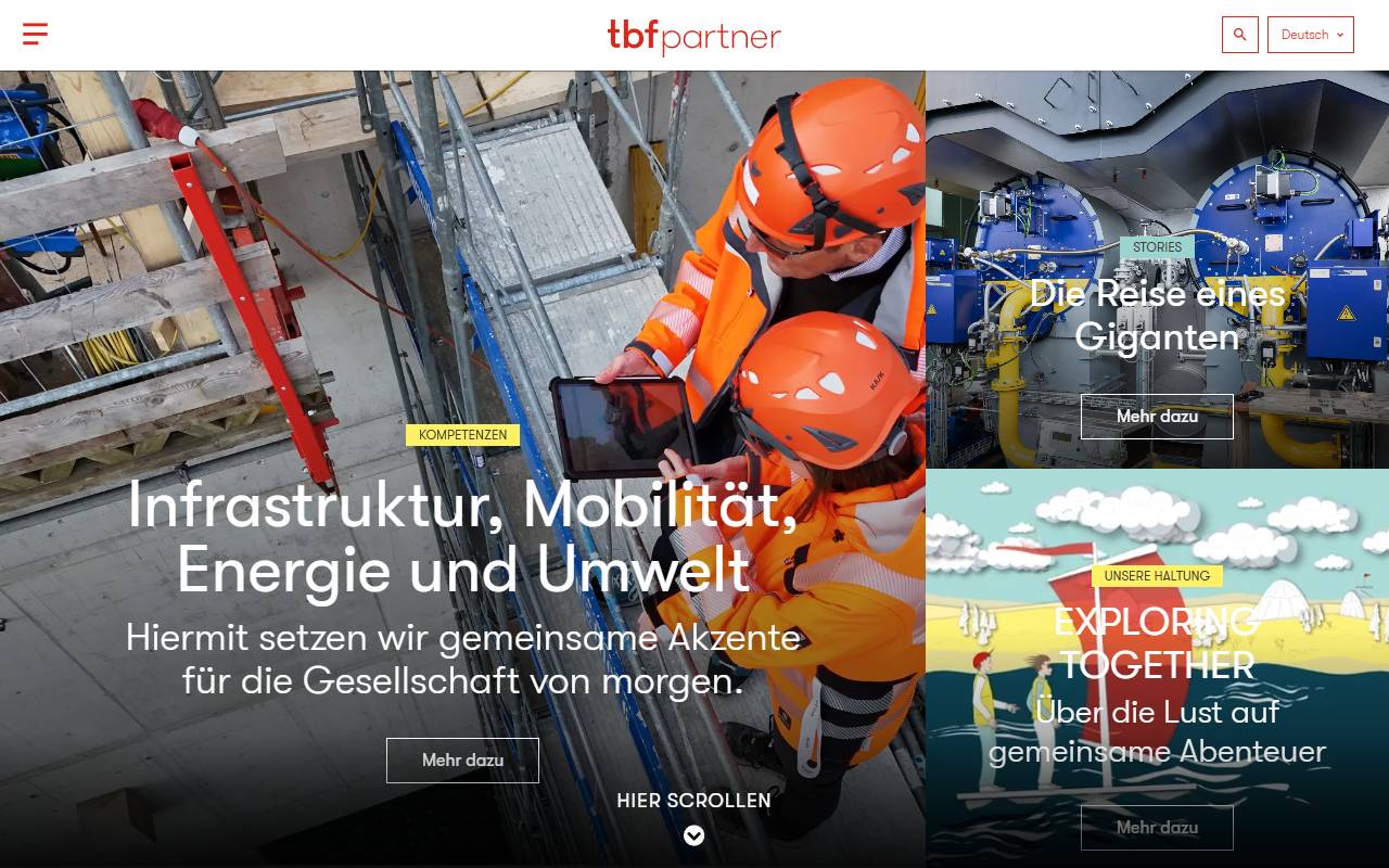 Anteprima del sito: TBF + Partner AG