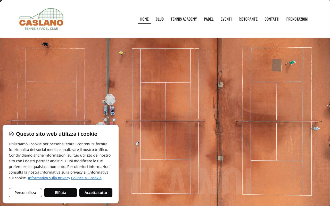 Anteprima del sito: Associazione Tennis Club Caslano