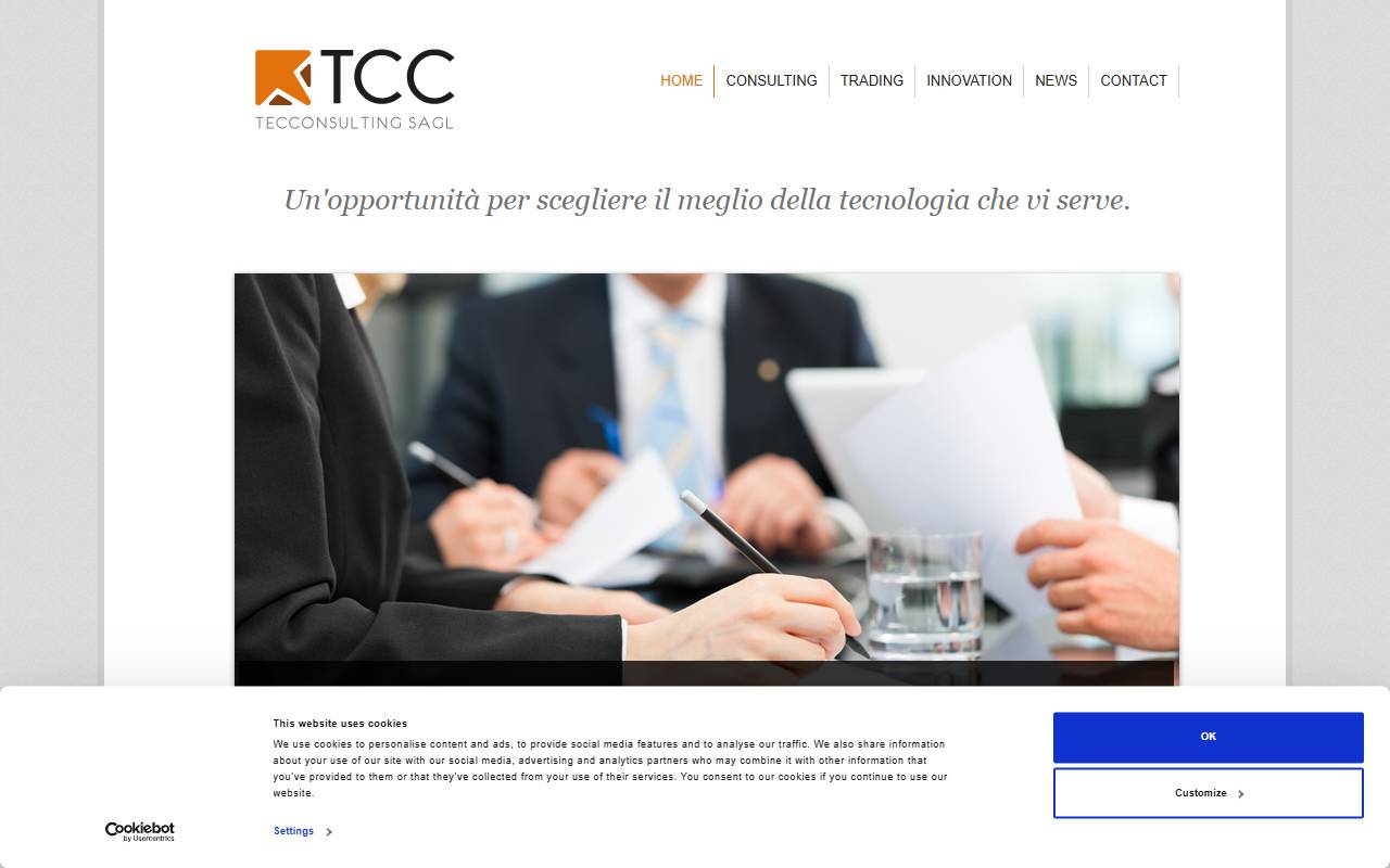 Anteprima del sito: TCC TECCONSULTING Sagl
