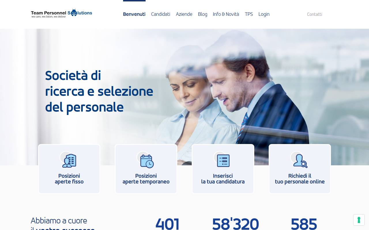 Anteprima del sito: Team Personnel Solutions SA