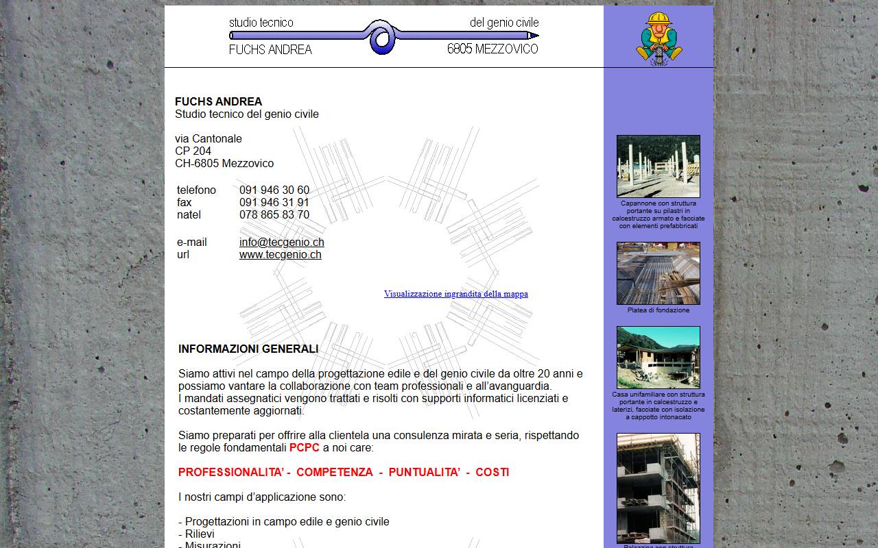 Anteprima del sito: Studio Tecnico del Genio Civile FUCHS ANDREA
