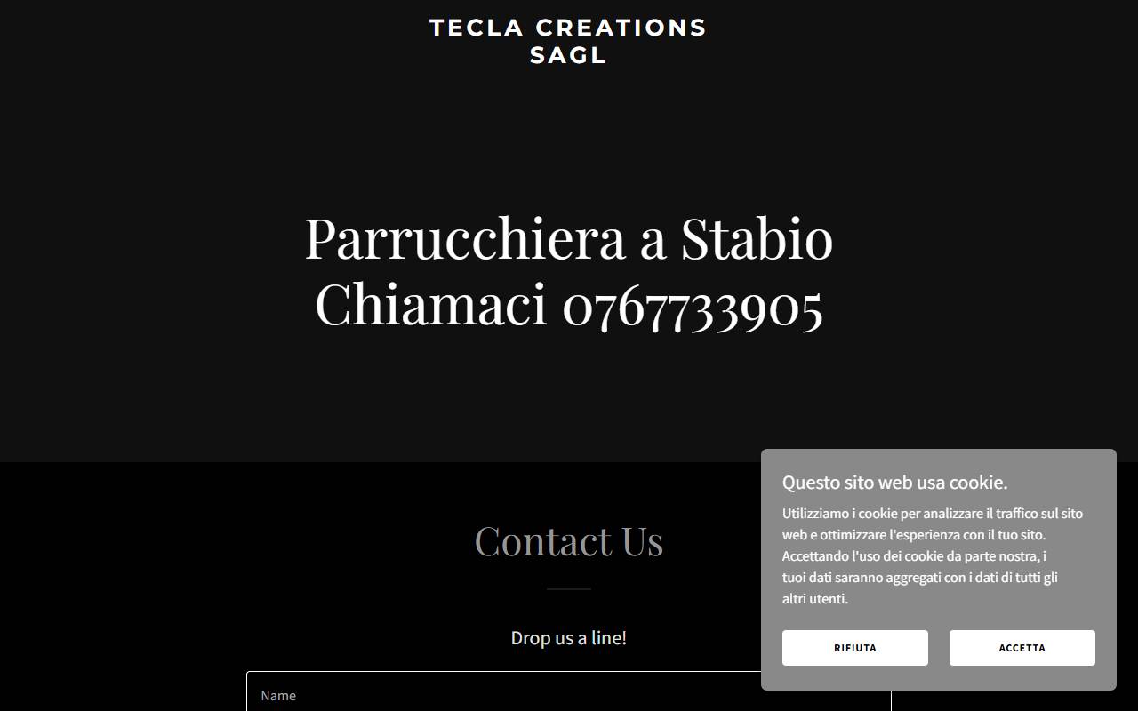 Anteprima del sito: Tecla Creations Sagl