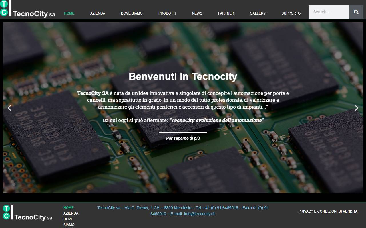 Anteprima del sito: Tecnocity SA