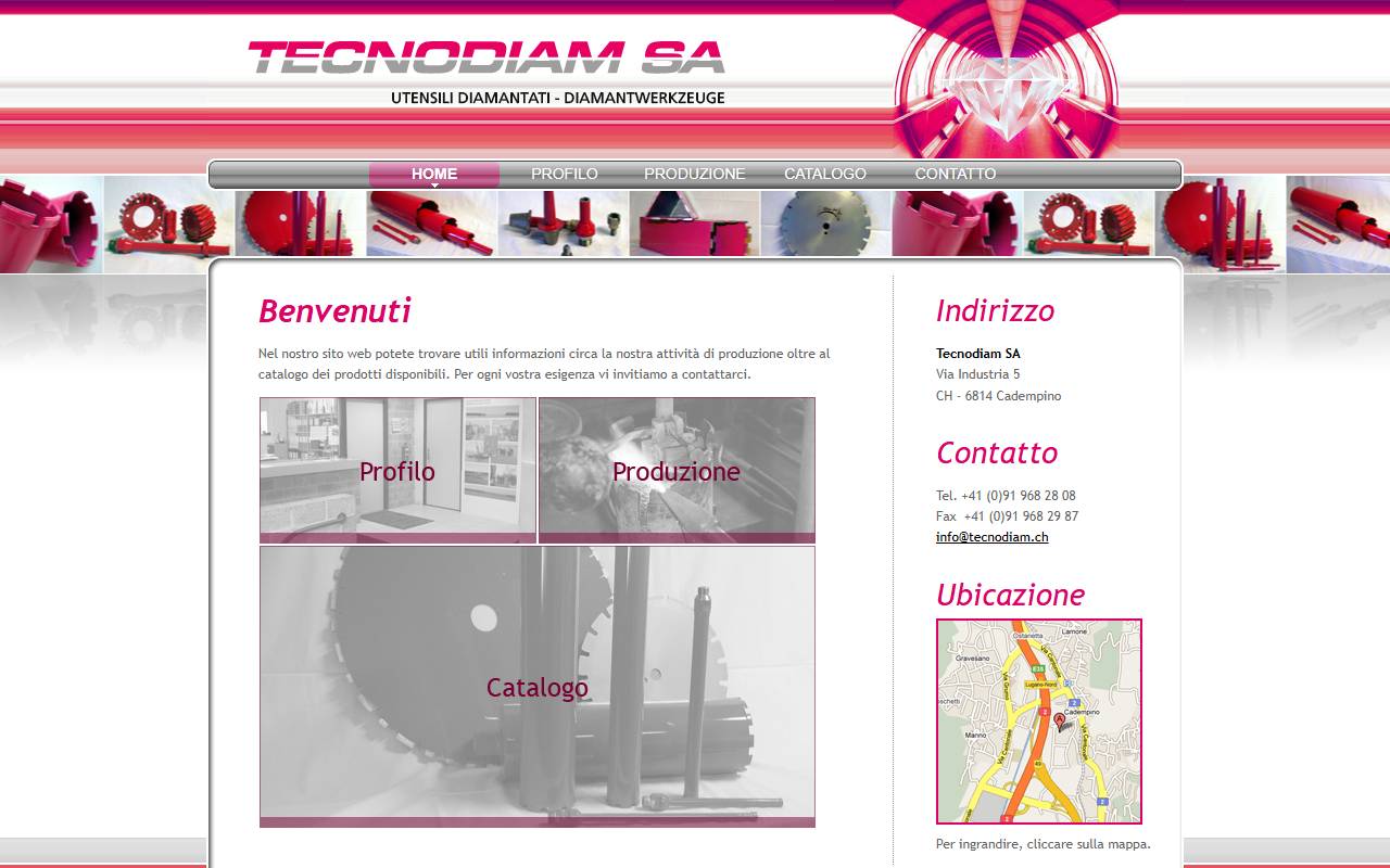 Anteprima del sito: Tecnodiam SA