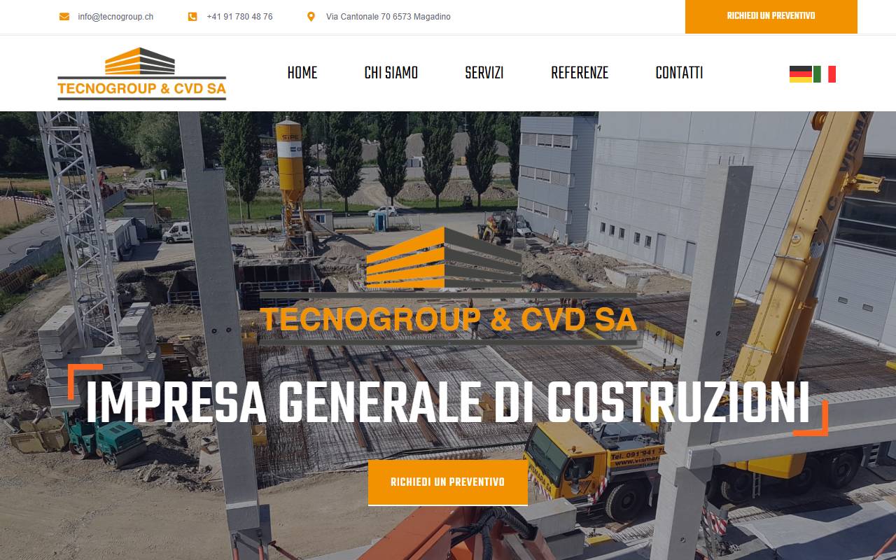 Anteprima del sito: Tecnogroup & CVD SA