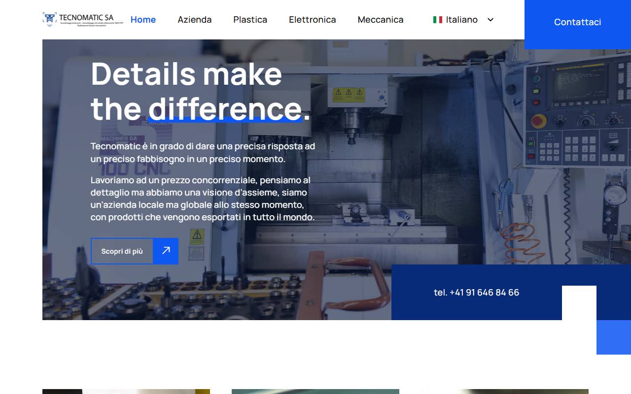 Anteprima del sito: Tecnomatic SA
