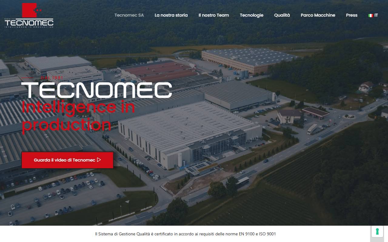 Anteprima del sito: Tecnomec SA