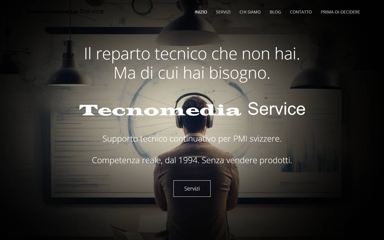 Anteprima del sito: Tecnomedia Service Sagl
