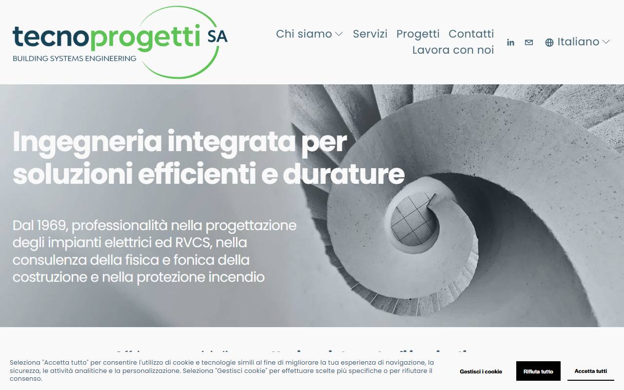 Anteprima del sito: Tecnoprogetti SA