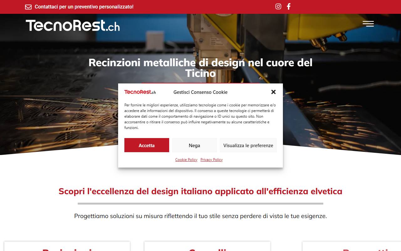 Anteprima del sito: TECNOREST.CH di Alberti Alex