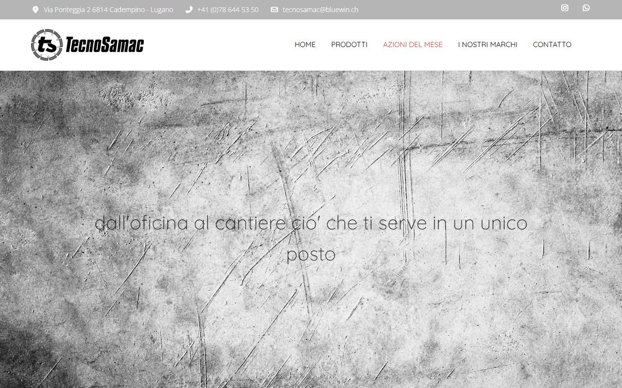 Anteprima del sito: Tecnosamac Sagl