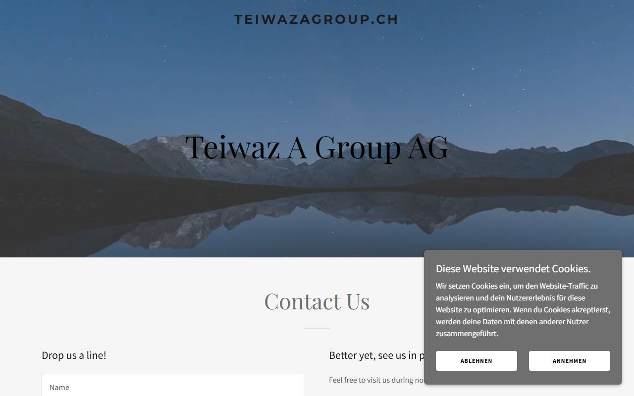 Anteprima del sito: Teiwaz A Group AG