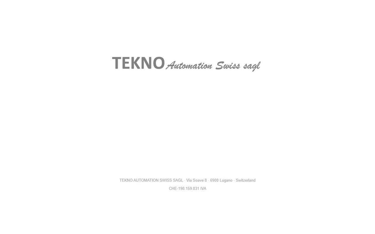 Anteprima del sito: TEKNO AUTOMATION SWISS SAGL