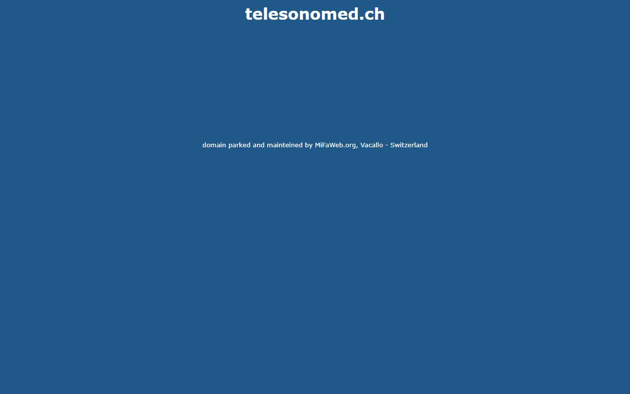 Anteprima del sito: TELESONOMED Sagl