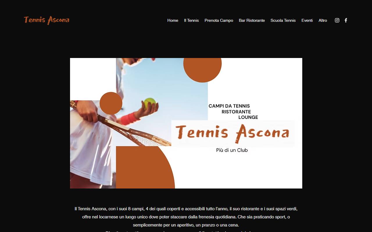 Anteprima del sito: Bar Ristorante Tennis Ascona di Larysa Nikolayeva
