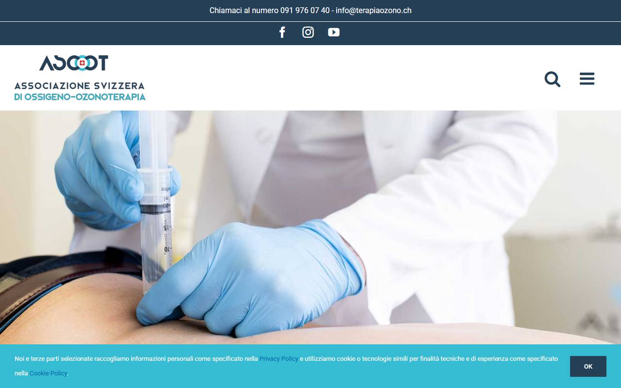 Anteprima del sito: A.S.O.O.T. Associazione Svizzera di Ossigeno Ozonoterapia