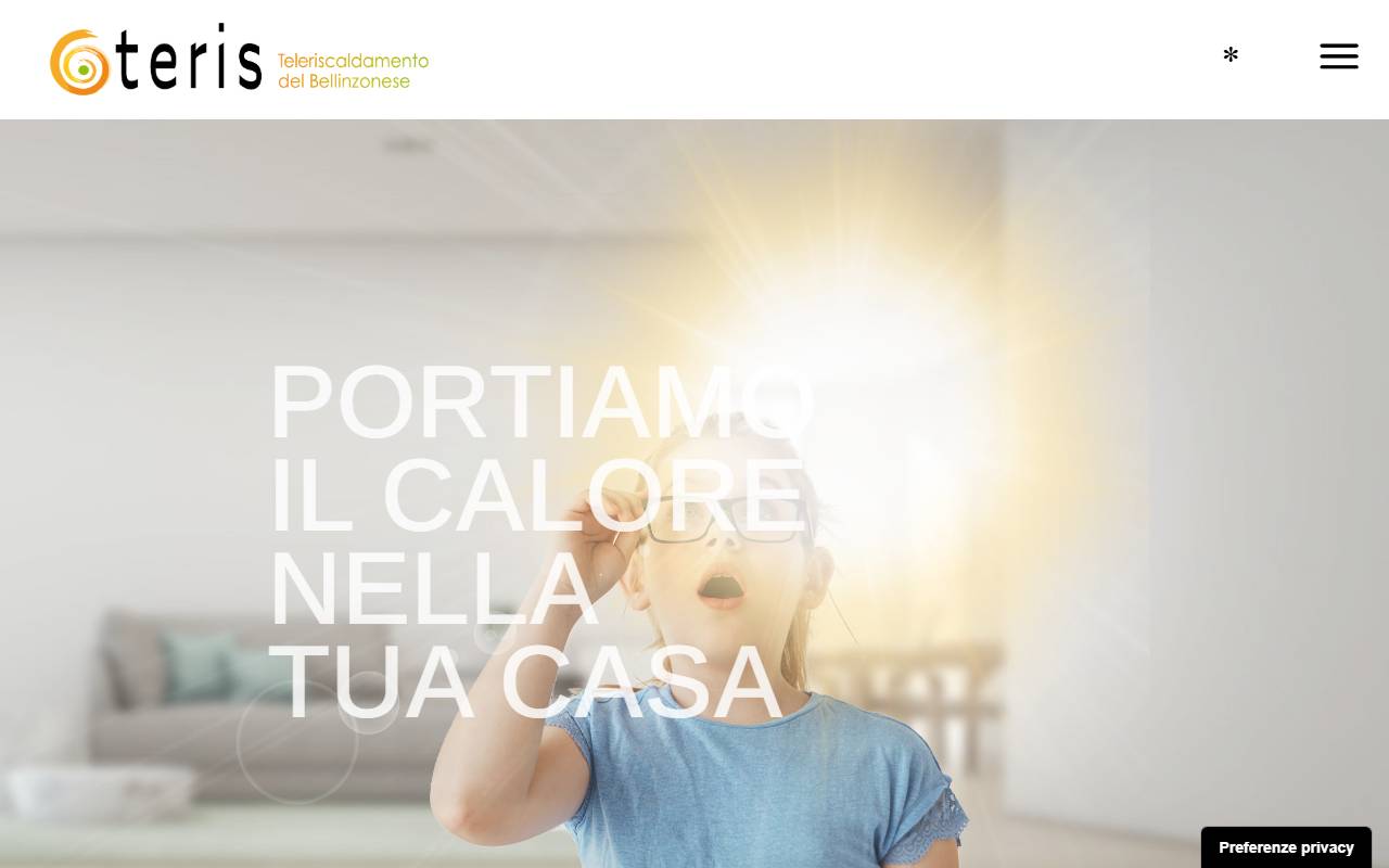 Anteprima del sito: TERIS Teleriscaldamento del Bellinzonese SA