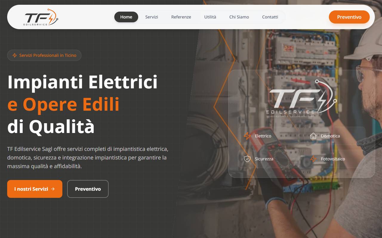 Anteprima del sito: TF Edilservice Sagl