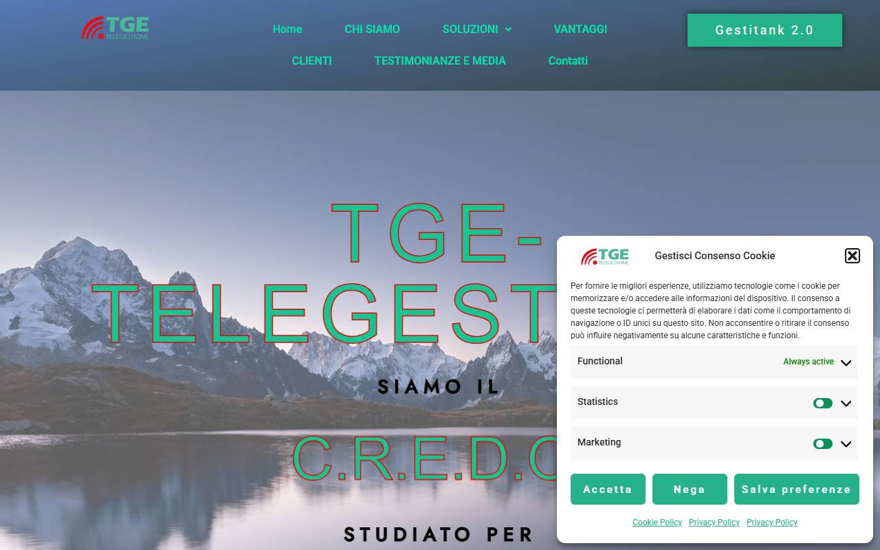 Anteprima del sito: TGE Telegestione SA