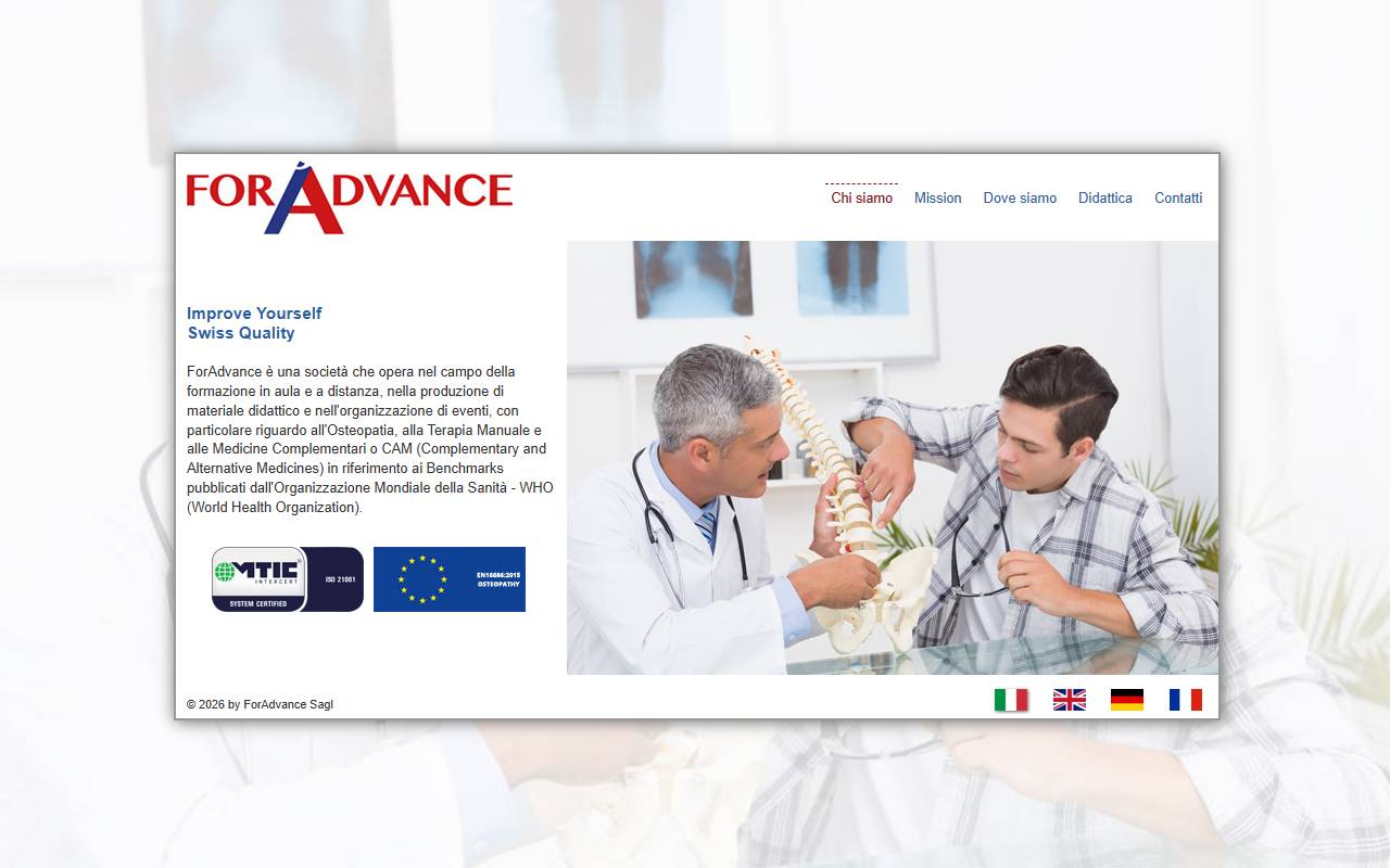 Anteprima del sito: ForAdvance Sagl
