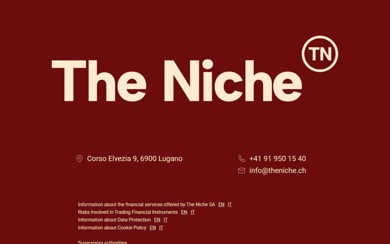 Anteprima del sito: The Niche SA