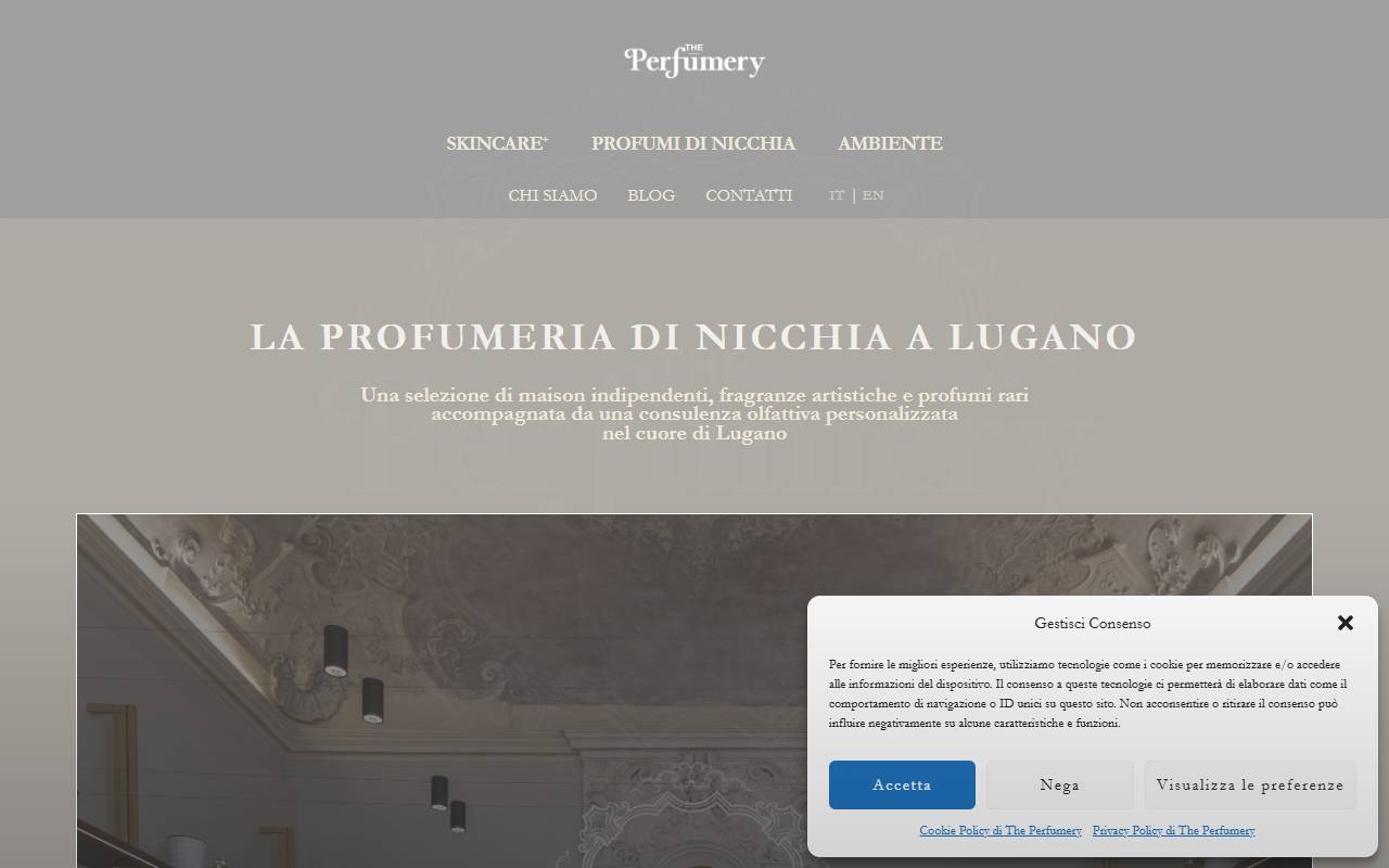 Anteprima del sito: The Perfumery Lugano Sagl