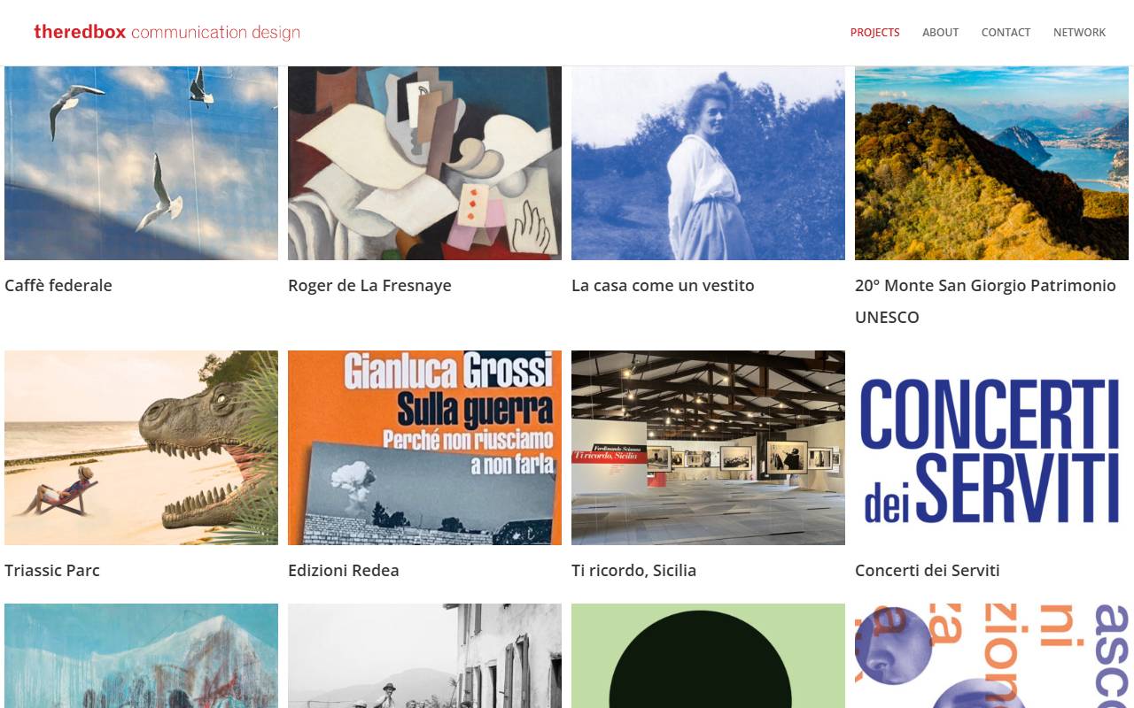 Anteprima del sito: The Red Box Communication Design Sagl