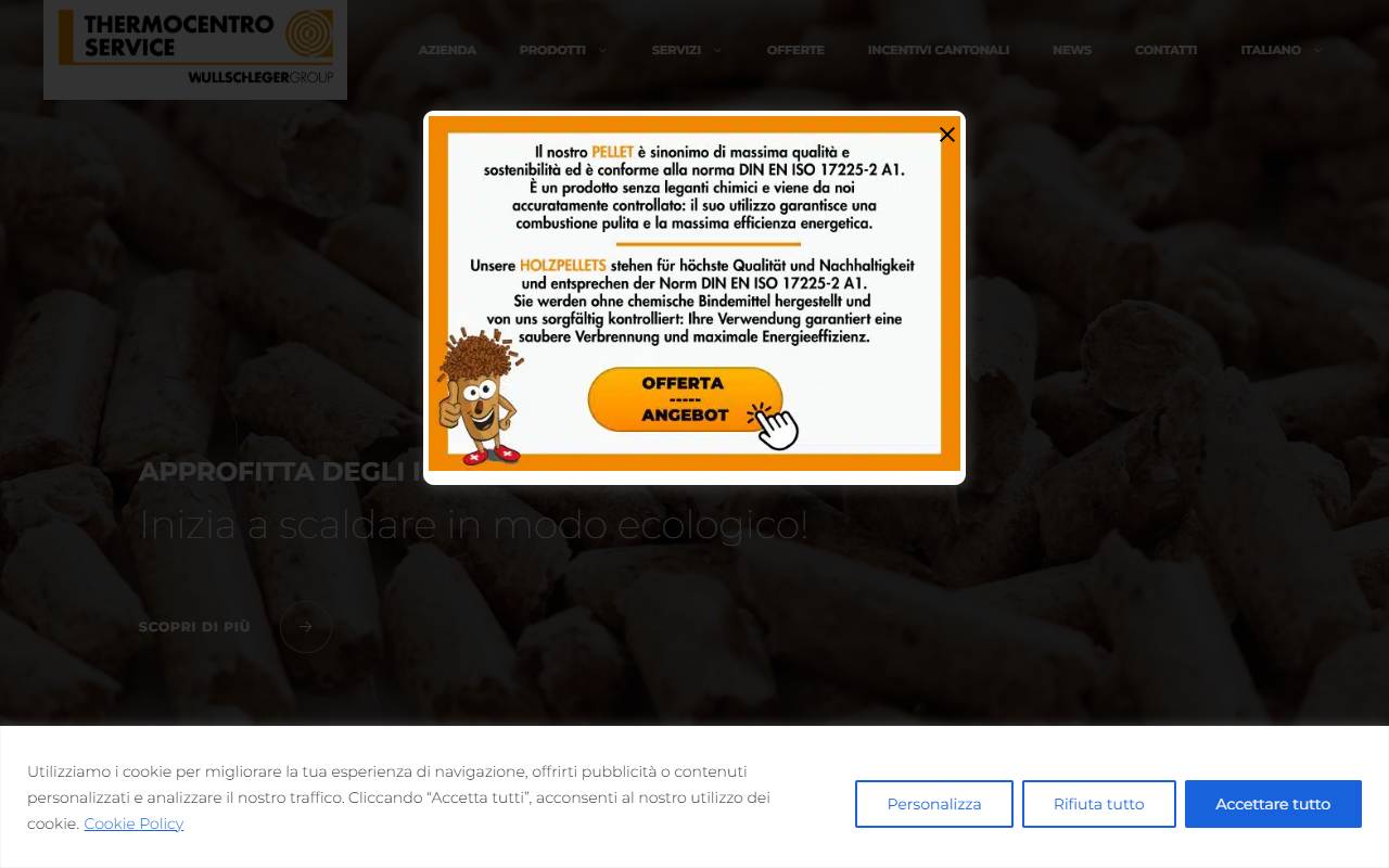 Anteprima del sito: Thermocentro Service SA