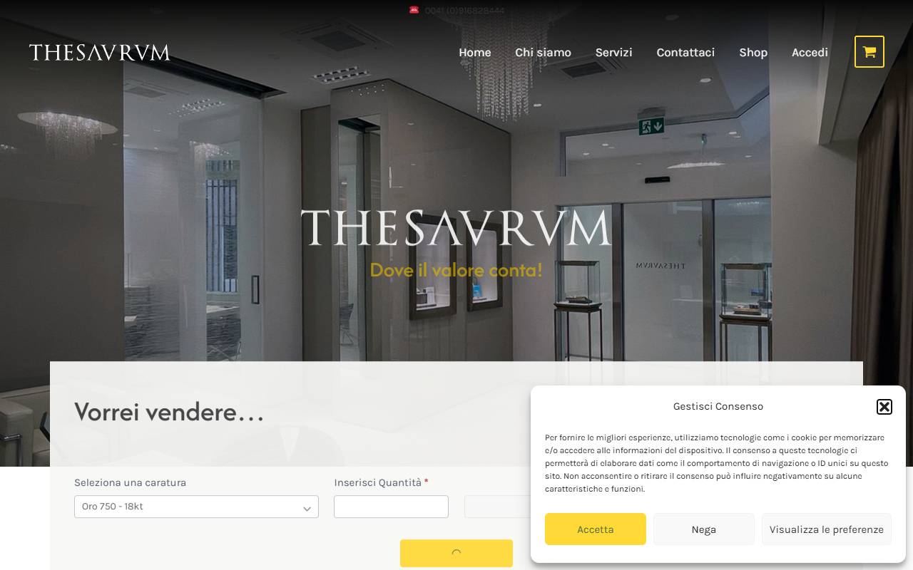 Anteprima del sito: Thesaurum SA