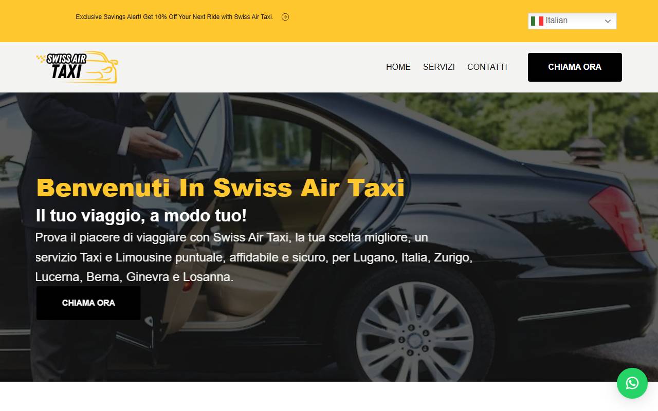 Anteprima del sito: Swiss Air Taxi di Khuram