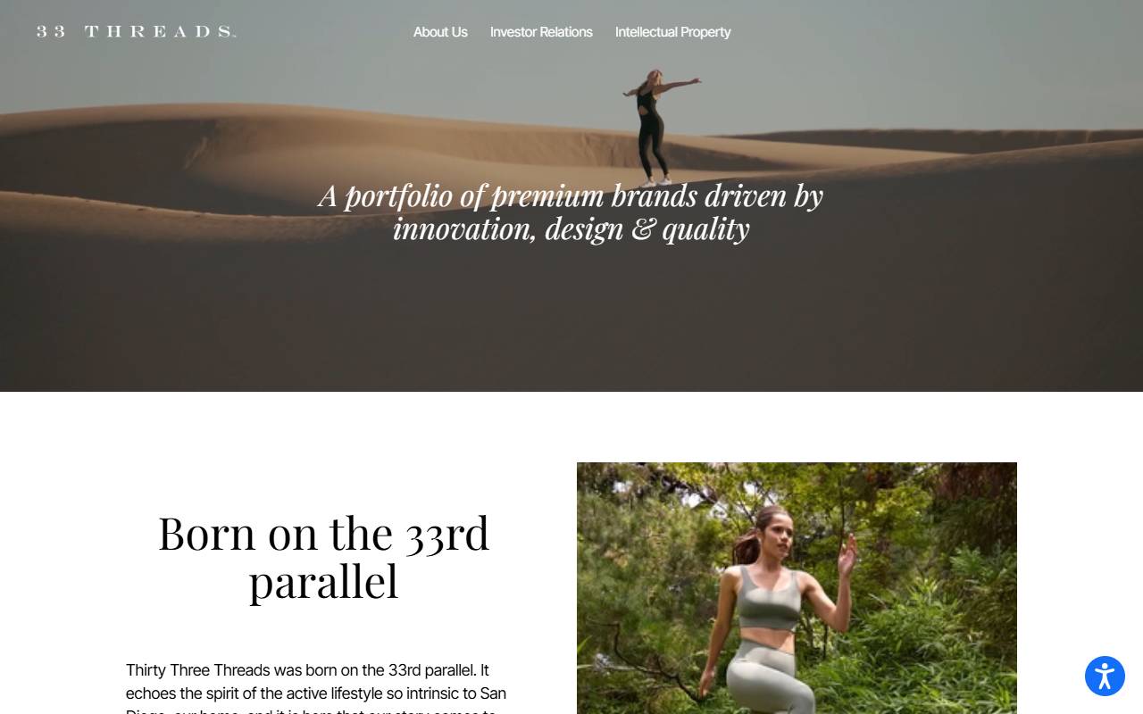Anteprima del sito: Thirty Three Threads AG