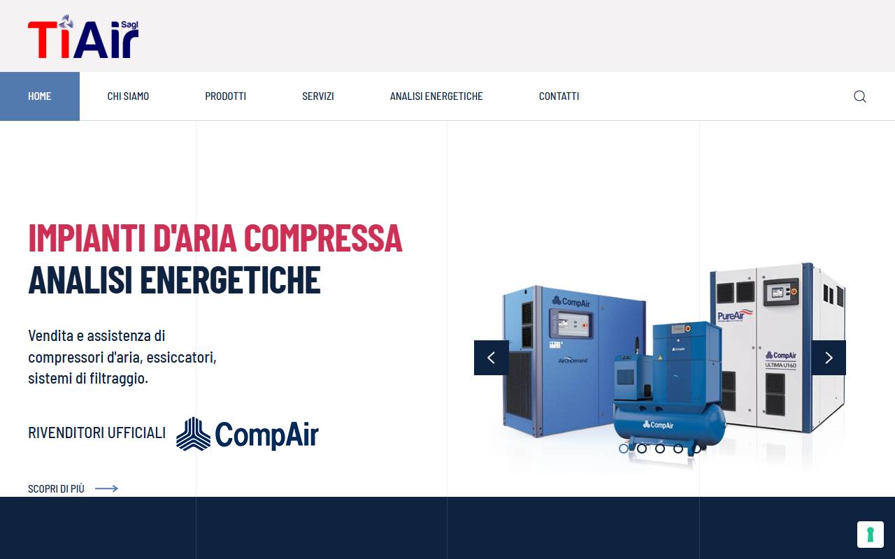 Anteprima del sito: TI Air Sagl