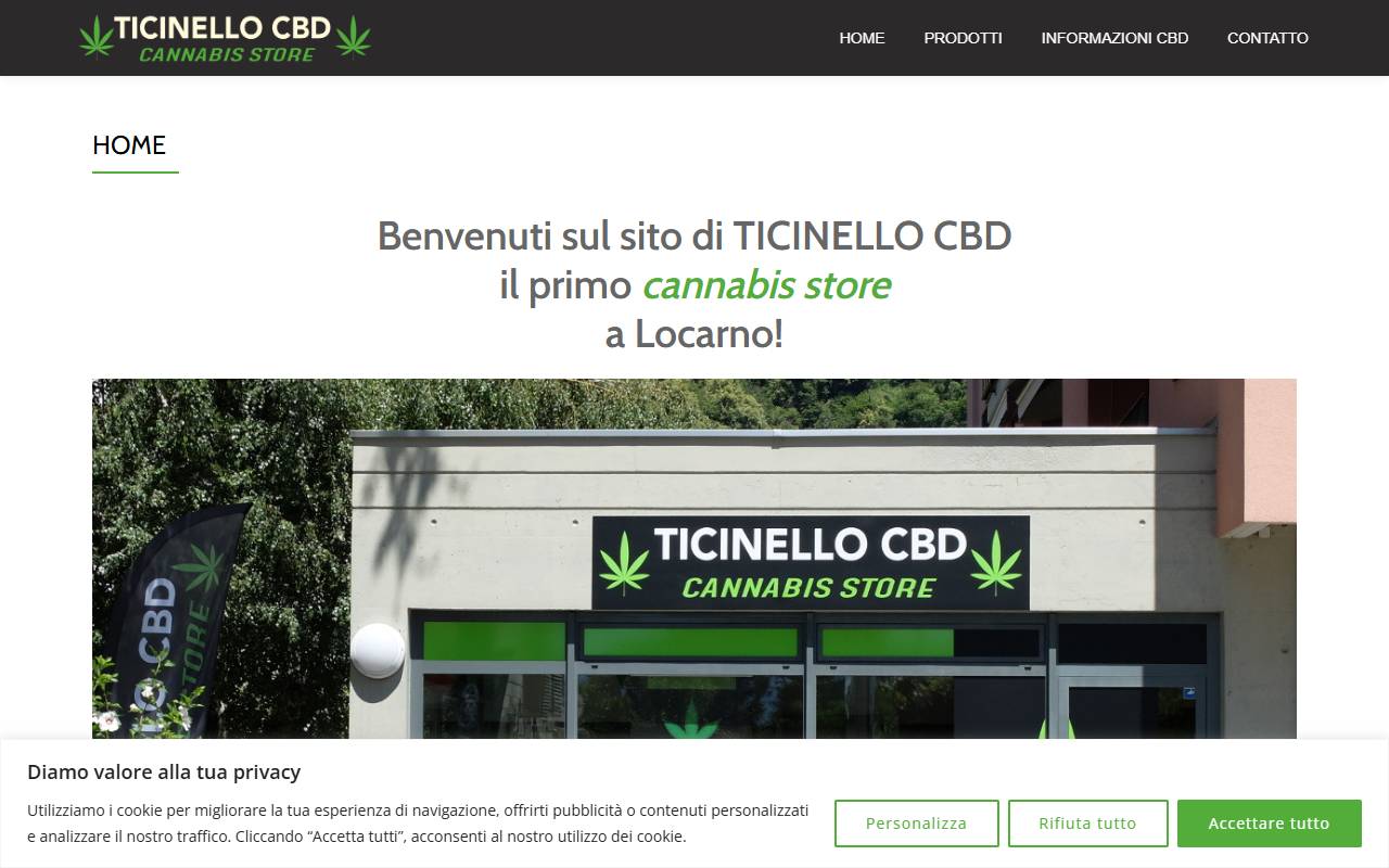 Anteprima del sito: Ticinello CBD di Franco Pintus