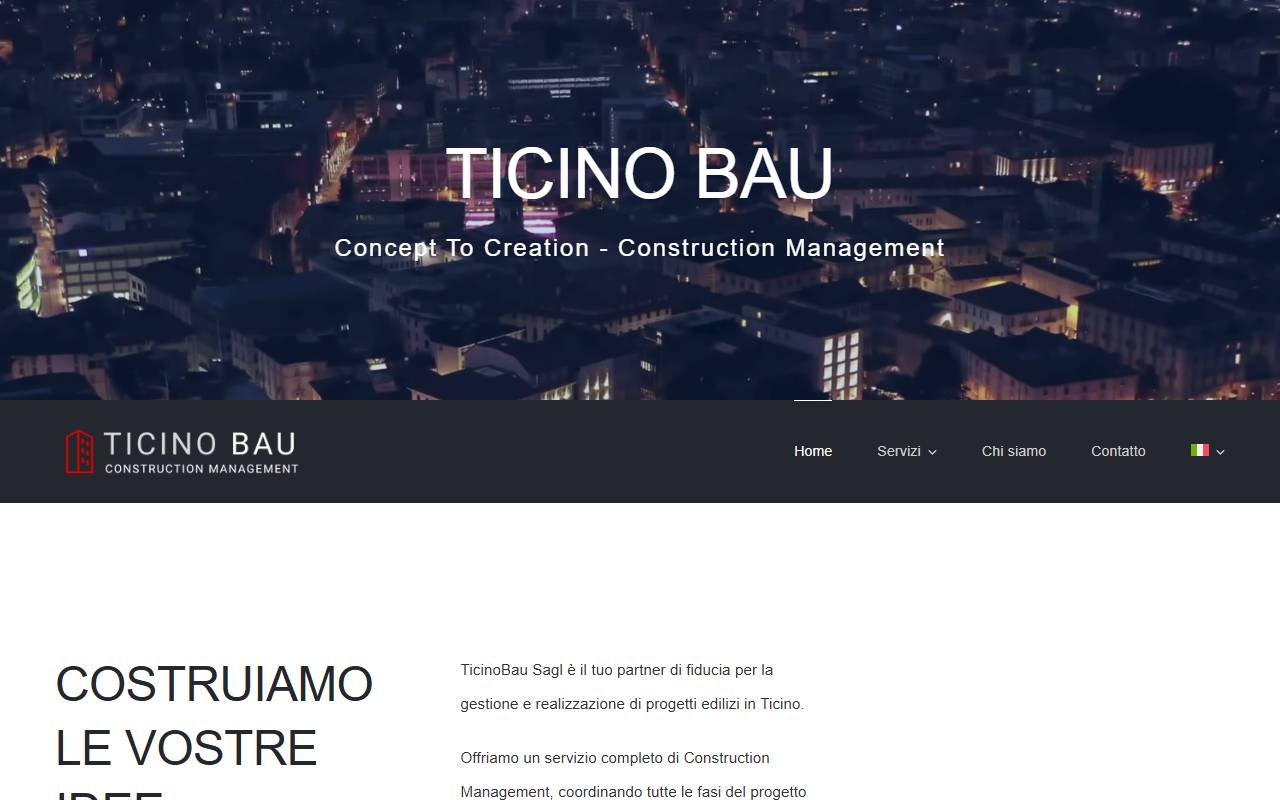 Anteprima del sito: TicinoBau Sagl