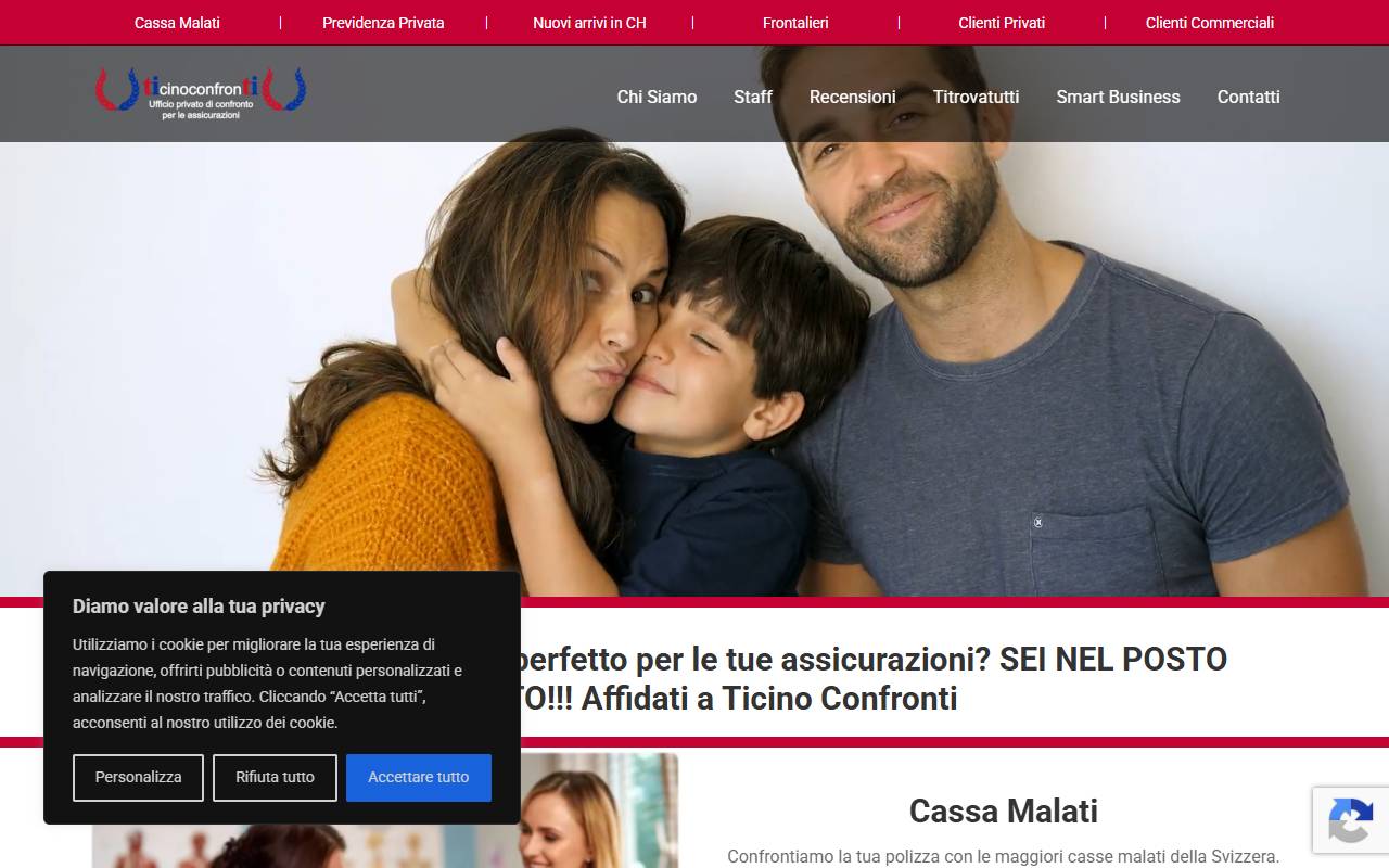 Anteprima del sito: Ticino Confronti Sagl