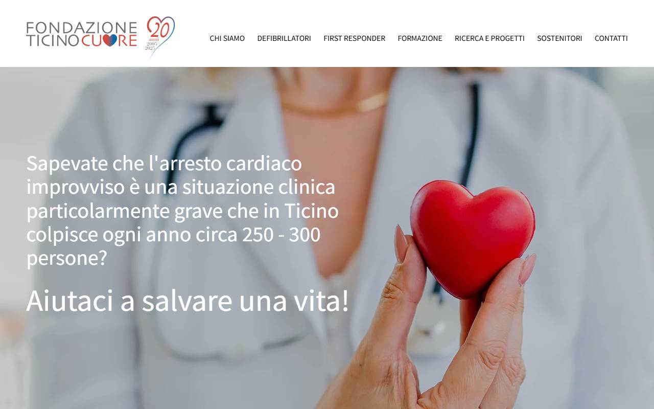 Anteprima del sito: Fondazione Ticino Cuore