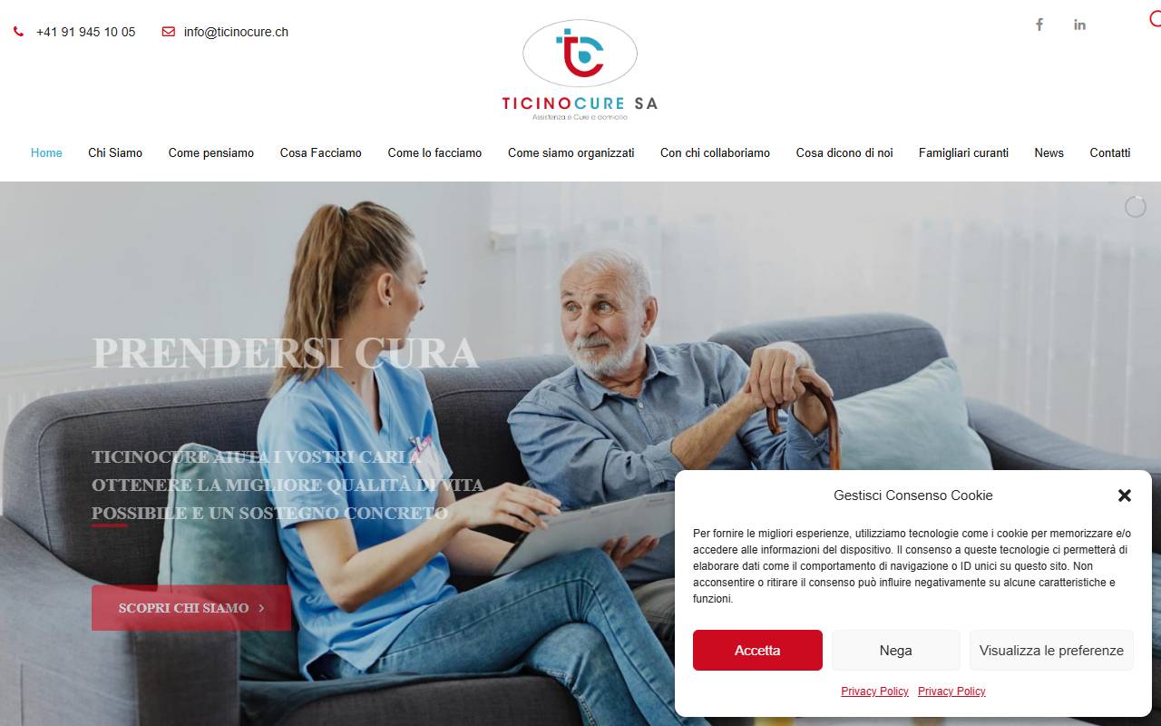 Anteprima del sito: TICINOCURE SA