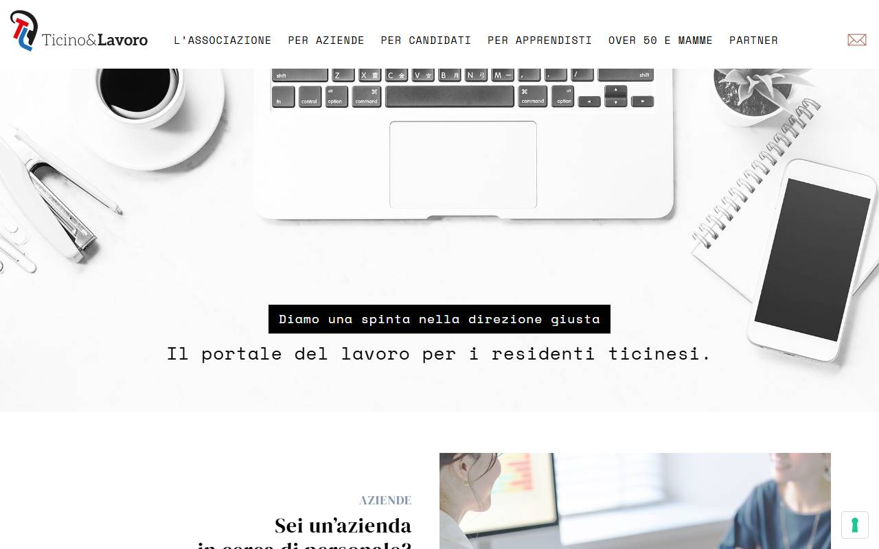 Anteprima del sito: A.T.L. Associazione Ticino&Lavoro