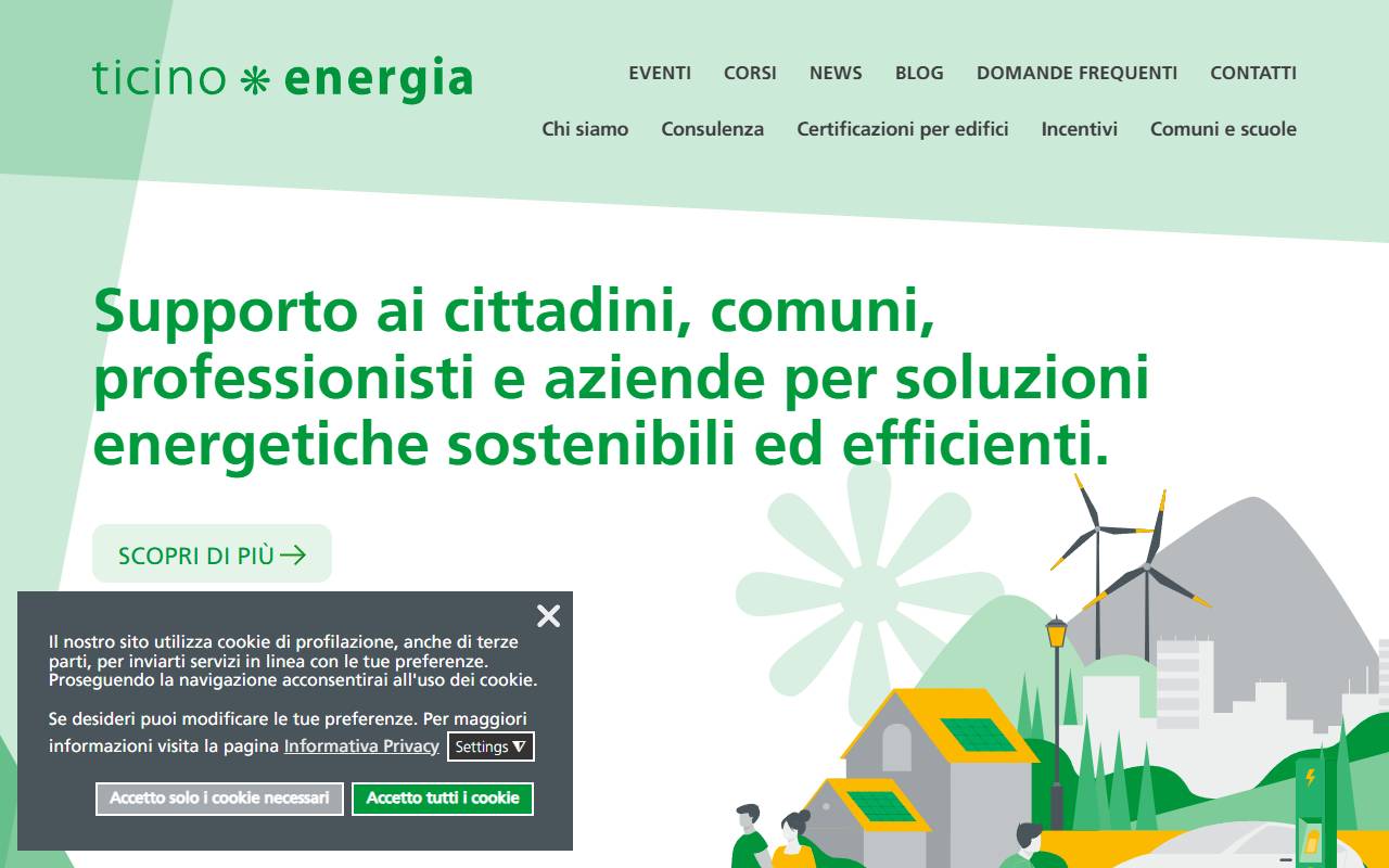 Anteprima del sito: Associazione TicinoEnergia