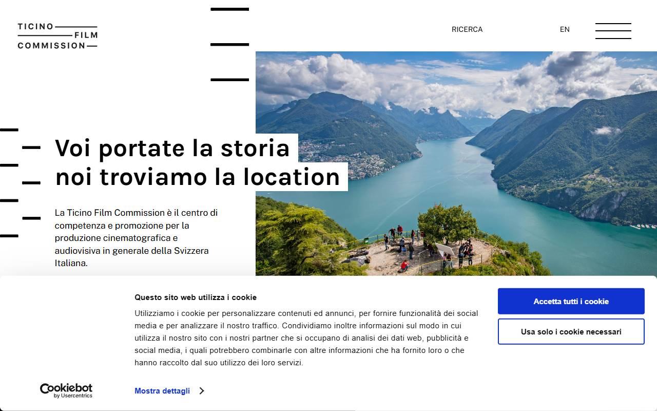 Anteprima del sito: Fondazione Ticino Film Commission