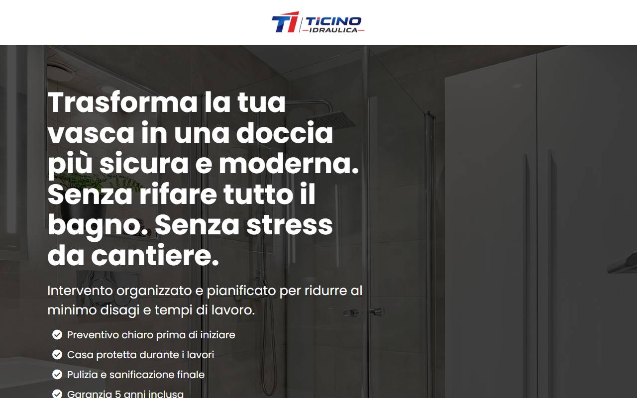 Anteprima del sito: Ticino idraulica SA
