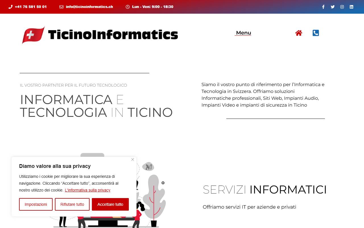 Anteprima del sito: TicinoInformatics di Daniel Tomic