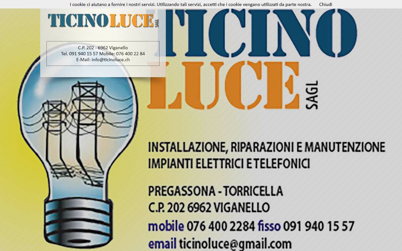 Anteprima del sito: Ticino Luce SA