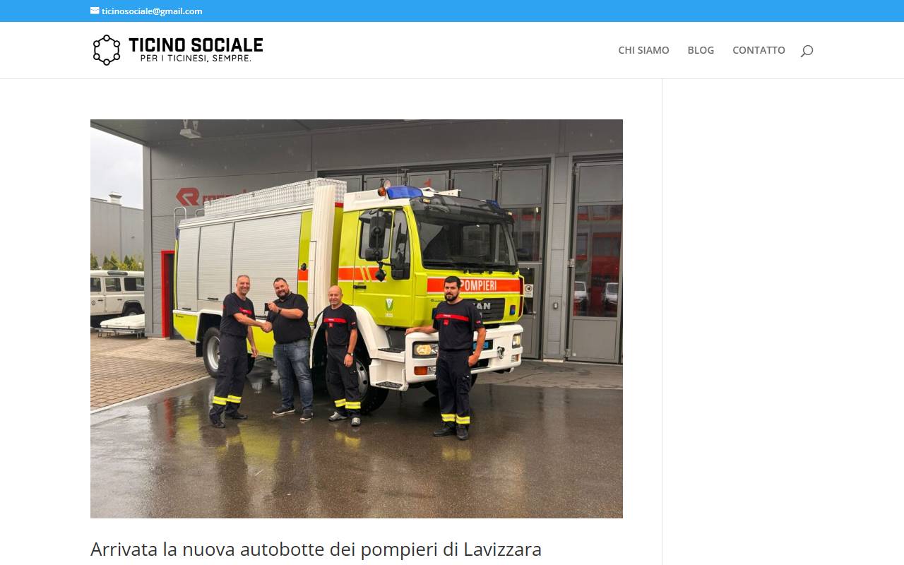 Anteprima del sito: Associazione TICINO SOCIALE