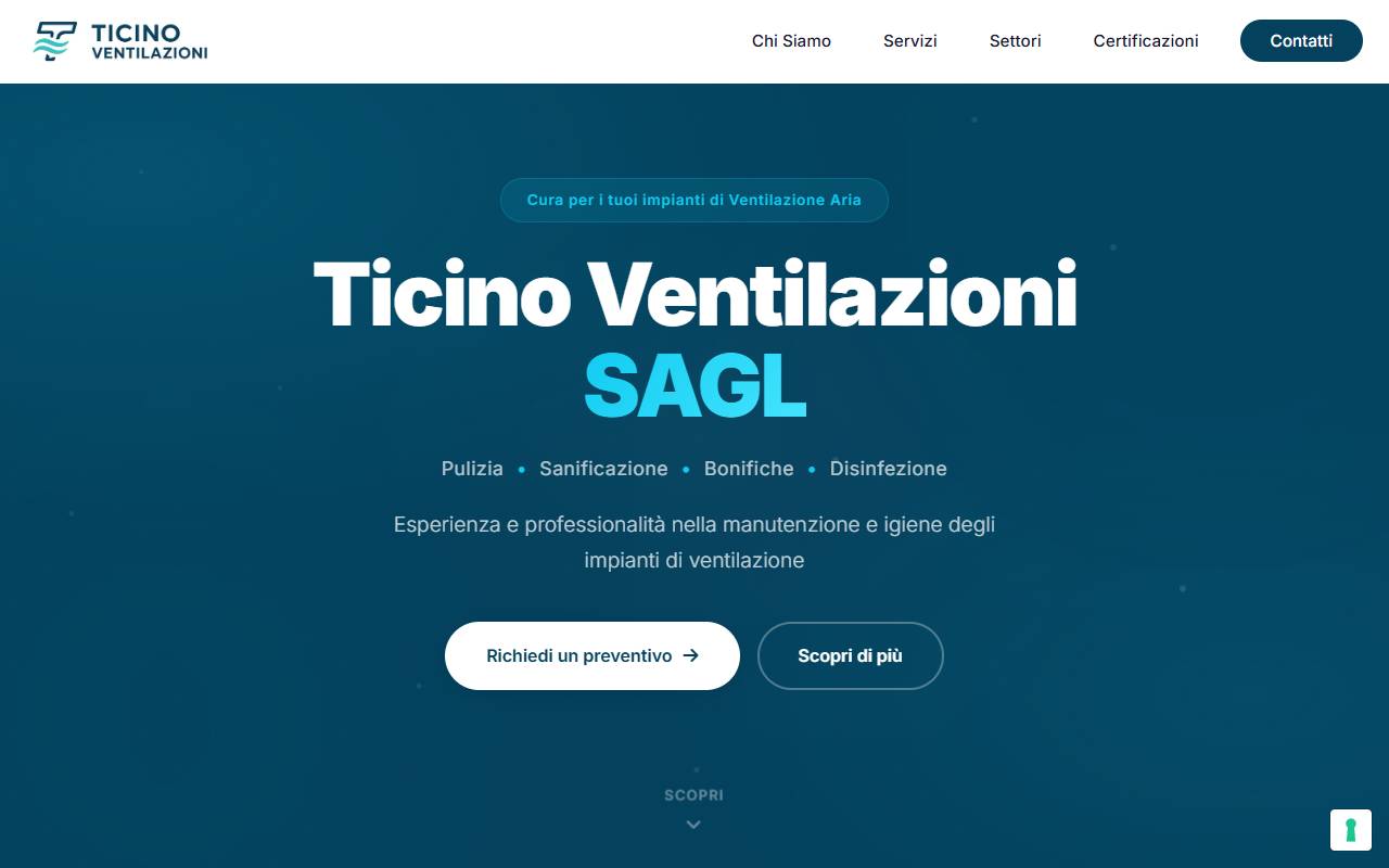 Anteprima del sito: TICINO VENTILAZIONI SAGL