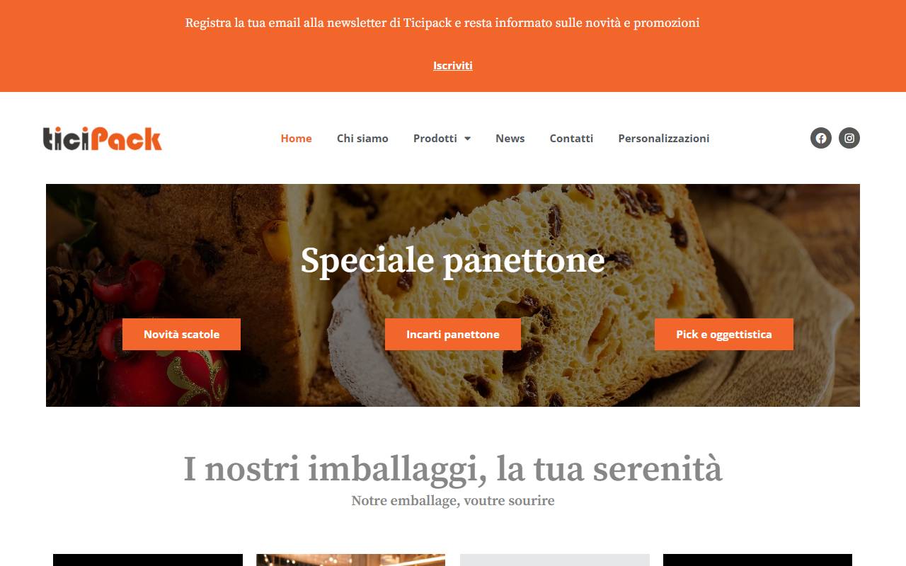 Anteprima del sito: TiciPack Sagl