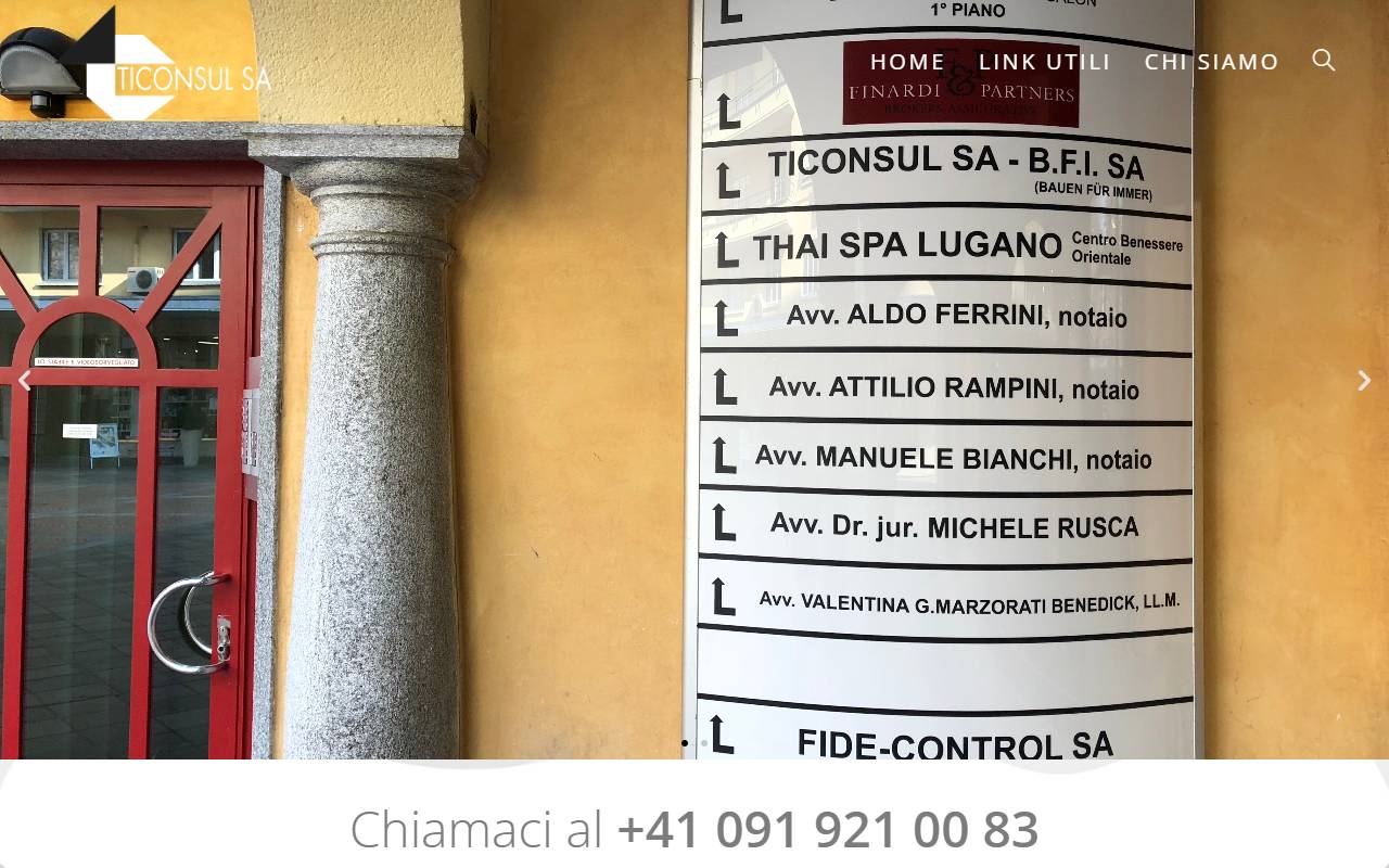 Anteprima del sito: Ticonsul SA