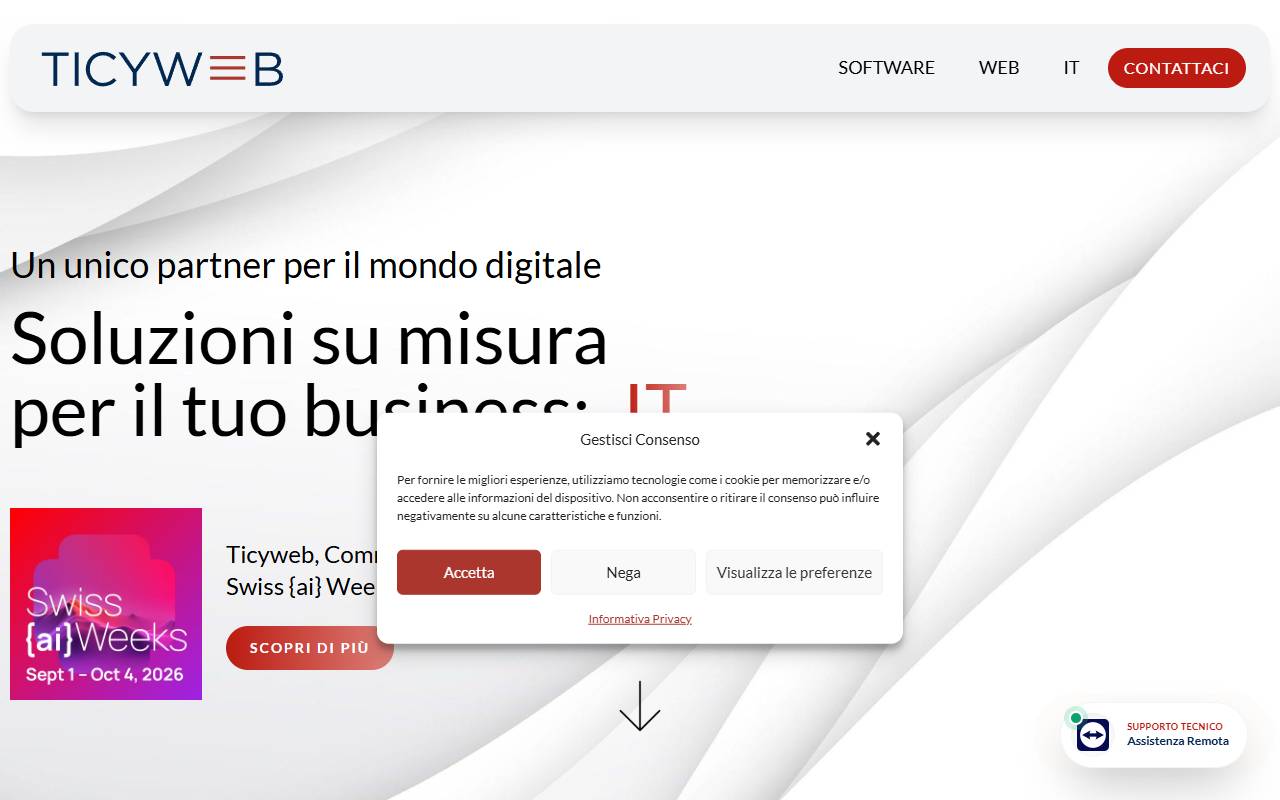 Anteprima del sito: TICYWEB SA