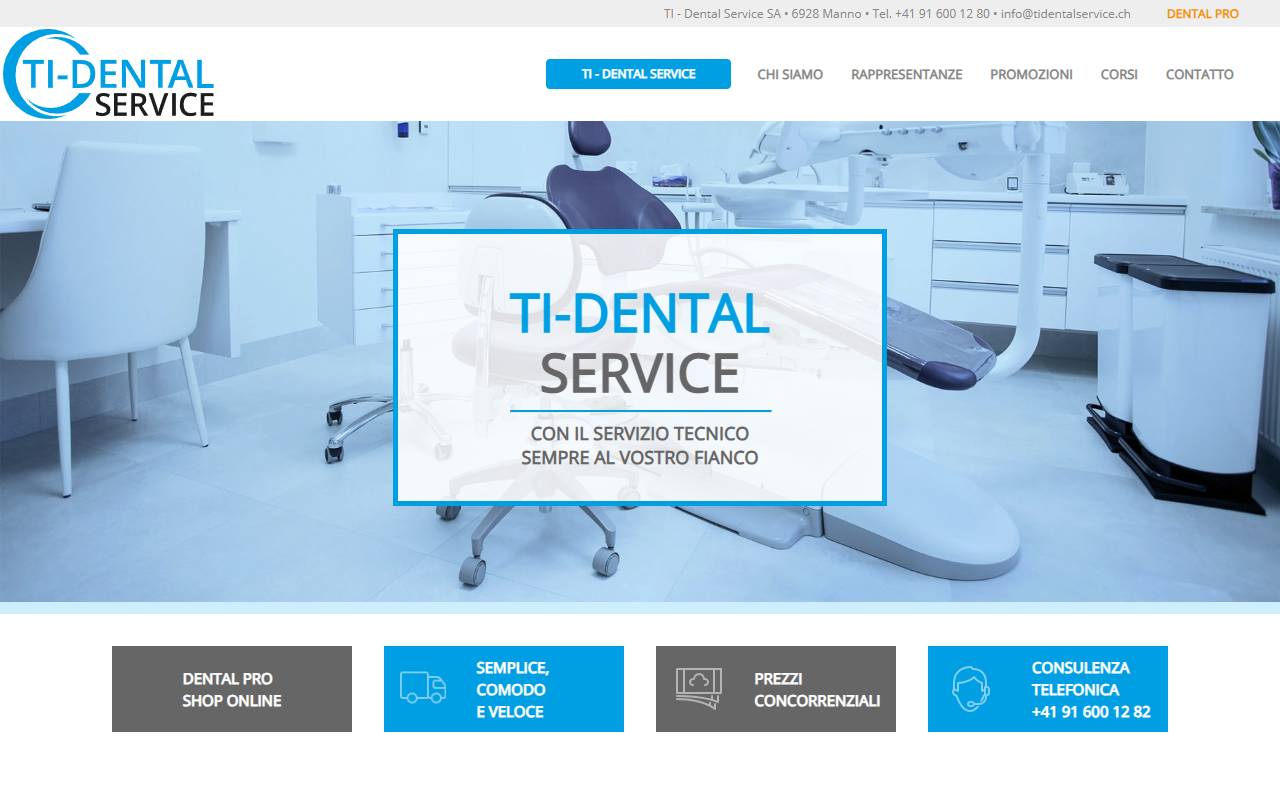 Anteprima del sito: TI-DENTAL SERVICE SA