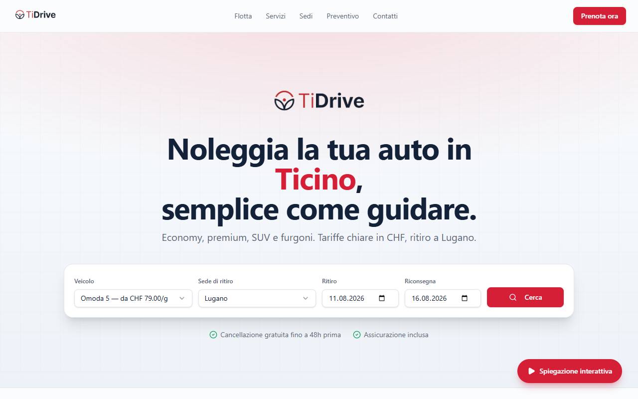 Anteprima del sito: TiDrive di S. Alijaj